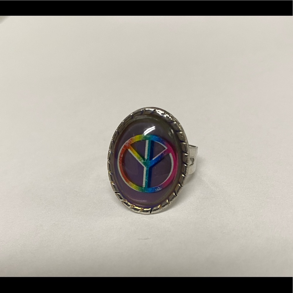 Vintage Adjustable “Peace” Ring